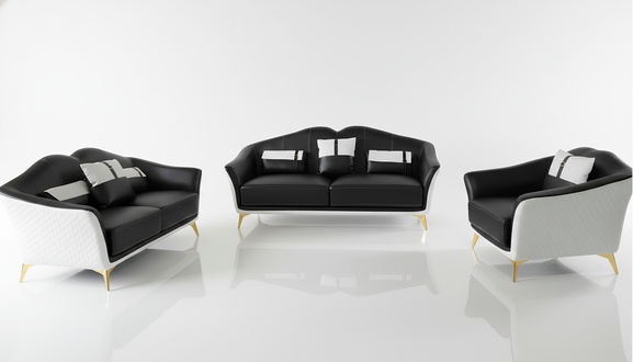 Design Dreisitzer Möbel 3 Sitzer Sofa Couch Polster Club Couchen Sofas Lounge