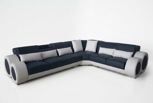 Design Eck Couch Polster Sofa Leder Sitz Garnitur Moderne Couchen Sofas