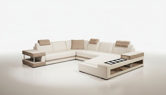 Design Ecken Big XXL Polster Eck Sofa Couch Leder Sofas Garnitur