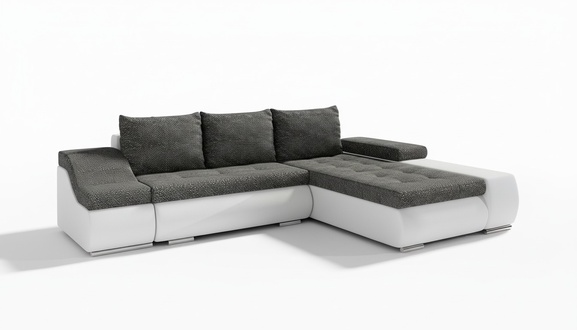 Design Ecksofa Schlafsofa Bettfunktion Couch Textil Leder Polster Sofas