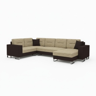 Design Ecksofa Schlafsofa Bettfunktion Couch Leder Polster Textil Sofas Neu