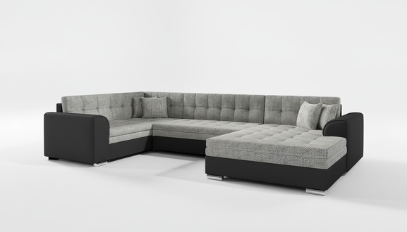 Design Ecksofa Schlafsofa Bettfunktion Couch Leder Textil Polster Sofas Neu