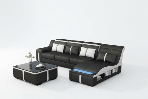 Design Ecksofa Sofa Polster Eckgarnitur Wohnlandschaft Leder Couchen