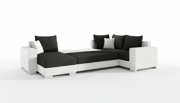 Design Ecksofa Sofa Schlafsofa Bettfunktion Couch Polster Textil Sofas Schlaf