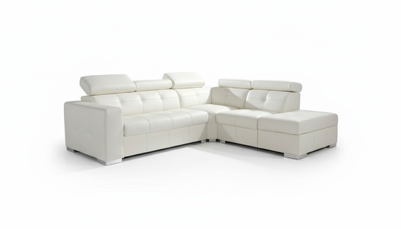 Design Ecksofa Wohnlandschaft Polster Eck 100% Leder Sofa Couch Sitz