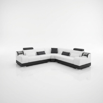 Design Ecksofa Wohnzimmer Moderne Eckcouch Lederpolster Couch Sofa