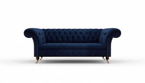 Design Einrichtung Chesterfield Sofa Dreisitzer Couch Wohnzimmer Neu