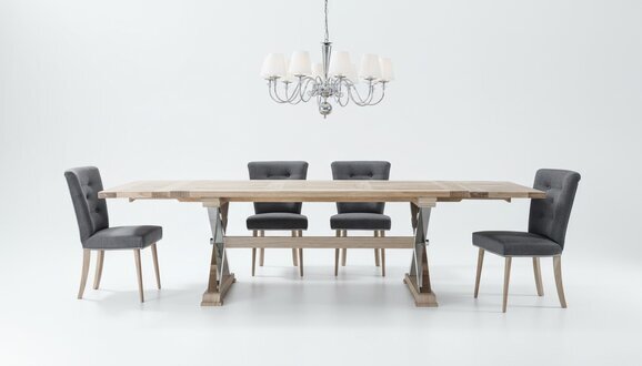 Design Esszimmer Esstisch Tisch 8 Sessel Stuhl Lehn Stühle Echt Holz