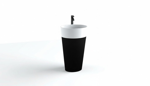 Design Freistehender Waschtisch Acryl Waschschale Mit Säule