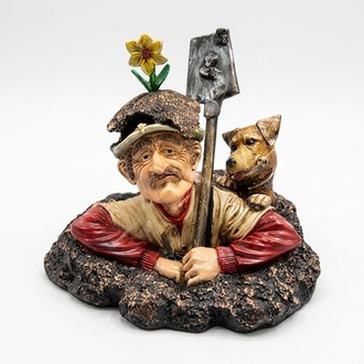 Dekoration Design Gärtner Figur Garten Statue Skulptur Figuren Skulpturen