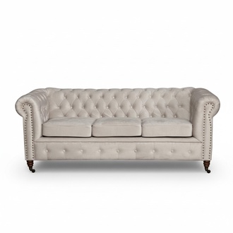 Design Klassiker Chesterfield Polster Sofa Couch Garnitur 3 Sitzer Ledersofa Neu