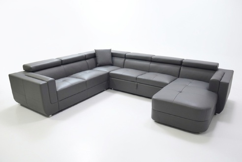 Design Leder Polster Sitz Ecke Leder Sofa Polster Eck Wohn Landschaft