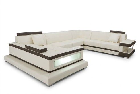 Design Leder Polster Sitz Ecke Leder Sofa Polster Eck Landschaft Zimmer