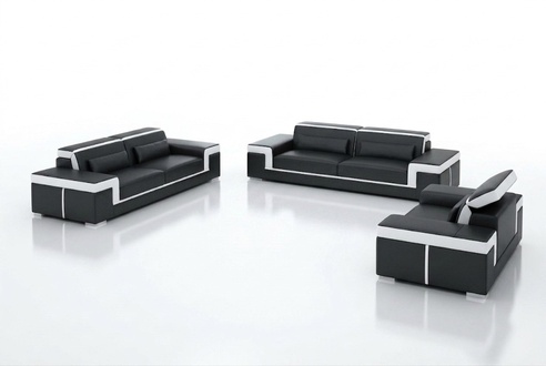 Design Leder Sofa Couch Polster Sofas Couchen Dreisitzer 3er Wohnzimmer Sitz Neu