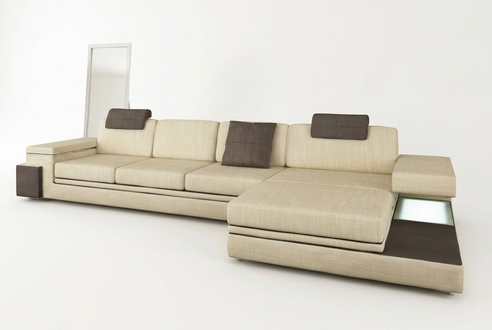 Design Ledersofa Sofa Couch Polster Wohnlandschaft Garnitur Eck Textil