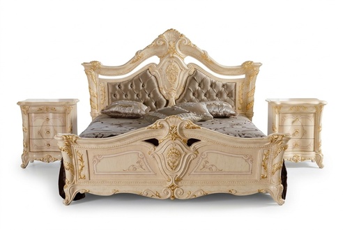 Design Luxus Doppel Hotel Betten Neu Schlafzimmer Massiv Holz Polster