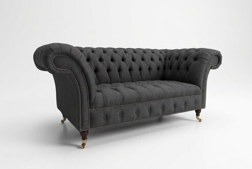 Design Luxus Sofa 2 Sitzer Couch Polster Klassische Textil Sofas