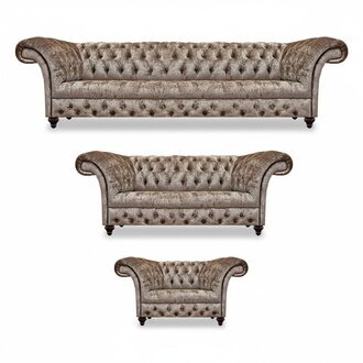 Design Modern Couchgarnitur Möbel Chesterfield Set 3tlg Sofas Neu Einrichtung