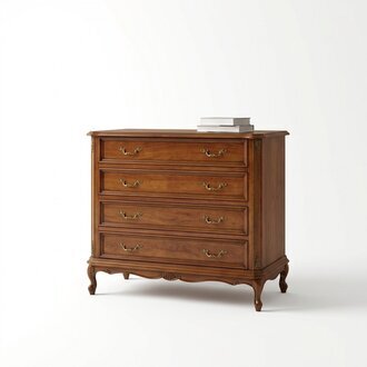 Design Möbel Stil Barock Kleine Kommode Braun Luxus Holz Italienische