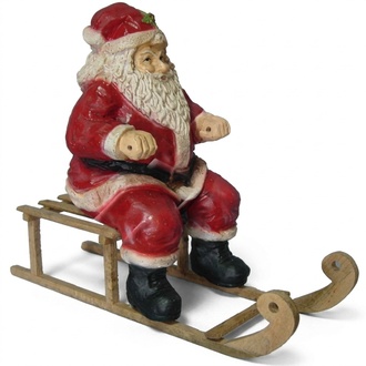 Design Nikolaus auf Schlitten Garten Statue Skulptur Figuren Skulpturen