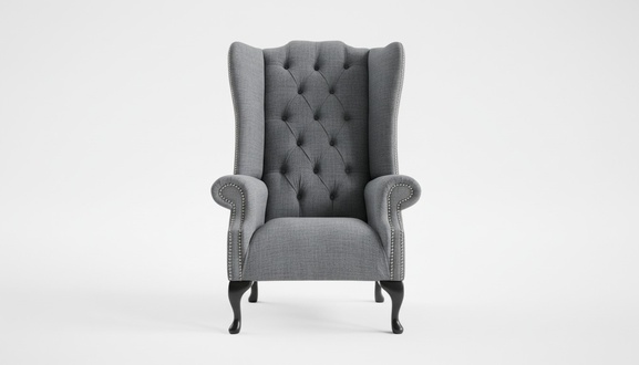Design Ohrensessel Chesterfield Stoff Couch Sofa Polster Sofas Sessel