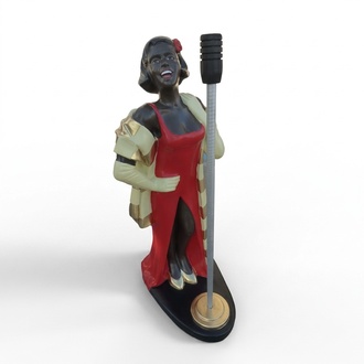 Design Sänger Figur Statue Skulptur Figuren Skulpturen Dekoration Jazz