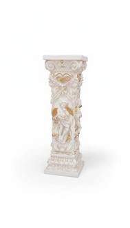 Design Säule mit Amorette 100 cm Figuren Säulen Sockel Blumen