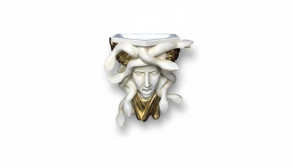 Design Schlangen vase Meduza Vasen Wand Skulptur Dekoration Deko