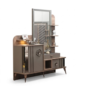 Design Schminktisch mit Spiegel Luxus Schlafzimmer Möbel 2tlg. Neu1