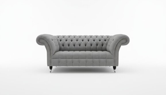 Design Sofa 2 Sitzer Sessel Chesterfield Luxus Klassische Textil