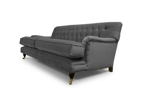 Graue Polster Sofas Design Luxus Couch Sofa 4 Sitzer Stoff Couchen Chesterfield