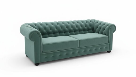 Design Sofa Couch 3 Sitzer Polsterung Leder Big Sofas Textil Chesterfield Neu