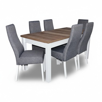 Design Tisch + 6 Stühle Esszimmer Garnitur Stuhl Set Essgarnituren Tische