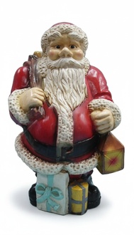 Design Weihnachtsmann mittel m.Lam.Garten Statue Skulptur Dekor Figuren