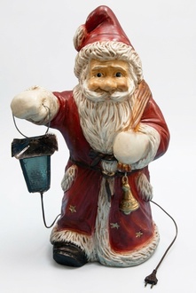 Design Weihnachtsmann mittel m.Lam.Garten Statue Skulptur Figuren