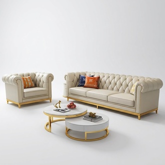 Design Wohnlandschaft Sofagarnitur 3+1 Sitzer Ledersofa Wohnzimmer