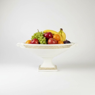Design XXL Obst Deko Schale Vase Ellipse Vasen Antik Schalen Dekoration