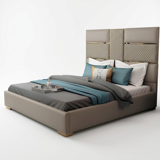 Designer Bett 180x200 Leder Hotel Metall Betten Doppel Schlaf Zimmer