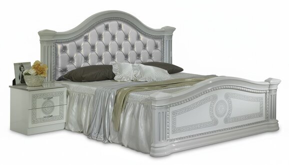 Designer Bett Schlafzimmer Betten Chesterfield Textil Leder Hotel Luxus