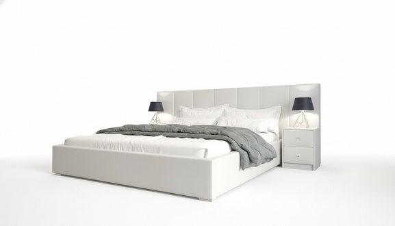 Designer Bett Schlafzimmer Betten Textil Stoff Hotel Luxus Polster Sitz Stoff