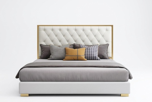 Designer Bett Schlafzimmer Betten Hotel Leder Luxus Polster Sitz Bettgestell