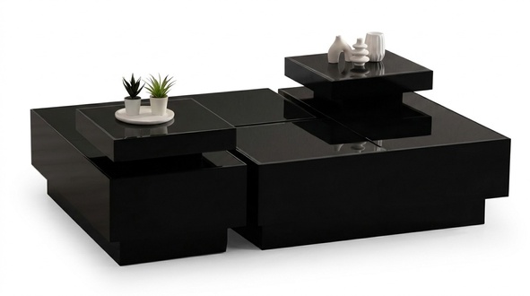 Designer Couchtisch Luxus Holz stilvolle Beistelltische modernes Wohnambiente