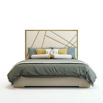 Designer Doppelbett Bett Hotel Deko Luxus Schlafzimmer 180/200x200cm Leder