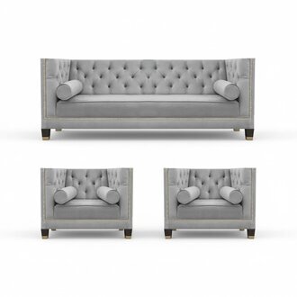 Designer Garnitur Modern Möbel Chesterfield Sofagarnitur 3tlg Wohnzimmer