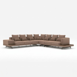 Designer Garnitur Wohnzimmer Ecksofa L-Form Einrichtung Luxus Möbel