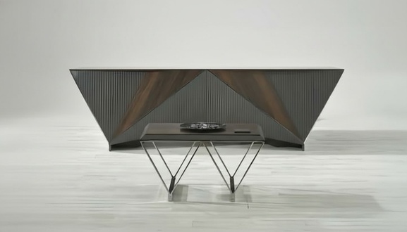 Designer Grau Couchtisch Metall Beine Beistelltisch Arbeitszimmer Büro