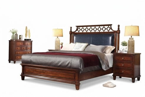 Designer Italienische Möbel Bett Doppel Schlazimmer 180x200cm Neu Betten Leder