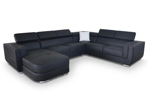 Designer Leder Polster Ecke Sofa Polster Eck Landschaft Zimmer Leder