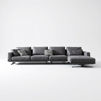 Designer Ledersofa Ecksofa Polster Eck Couch Deko Sitz Eck L Form Garnitur