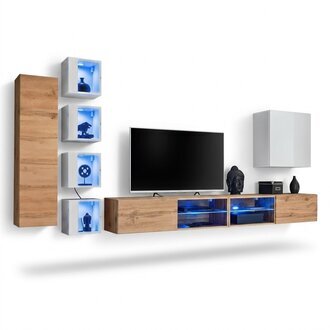 Designer Modern Möbel Wand Regale TV-Ständer Wandschrank Hänge Schrank Holzmöbel